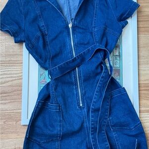 Stylish Blue Denim Jumpsuit